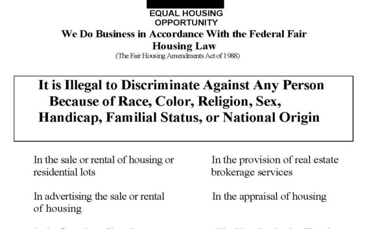 Fair Housing Poster